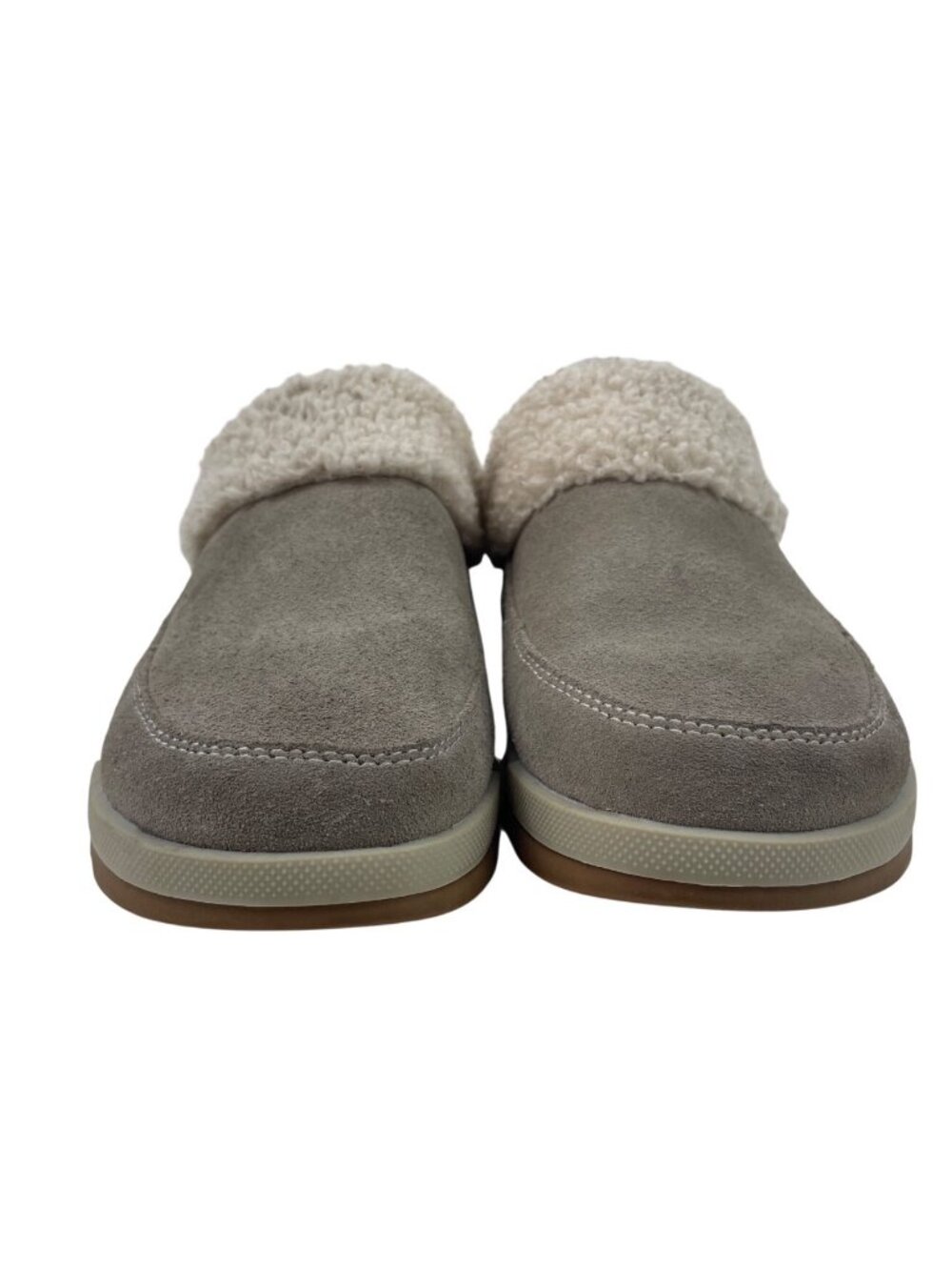 Cougar Liliana Slippers Gray Suede Sherpa Lined Womens Size 8 - Picture 3 of 9